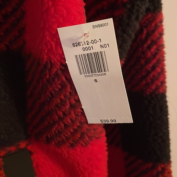 Old Navy NWT Sherpa Buffalo Plaid Pull Over Jacket/Sweatshirt Men’s S Women’s M - Picture 3 of 6